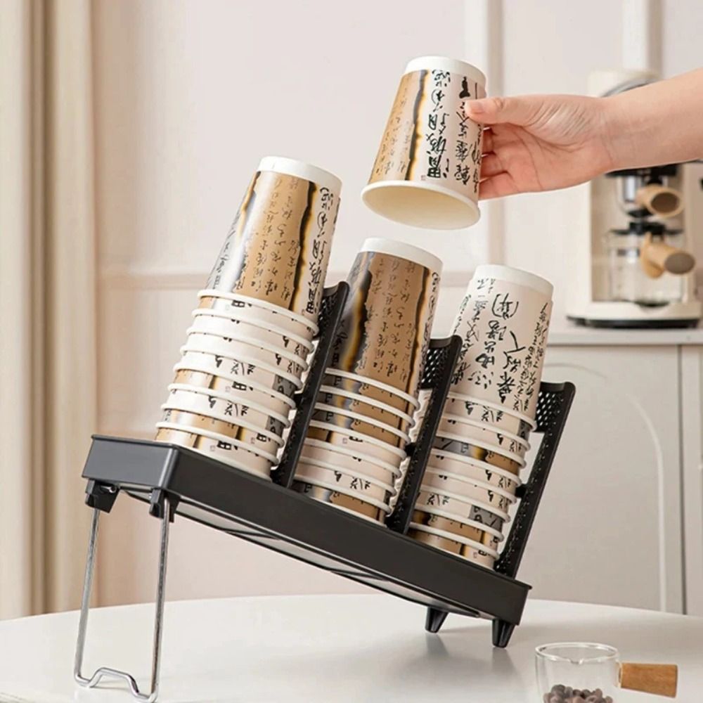 Thickening Cup Holder Bracket Foldable Coffee Shop Cup Rack Incline Ultra-large Capacity Foldable Cup Holder Coffee Shop