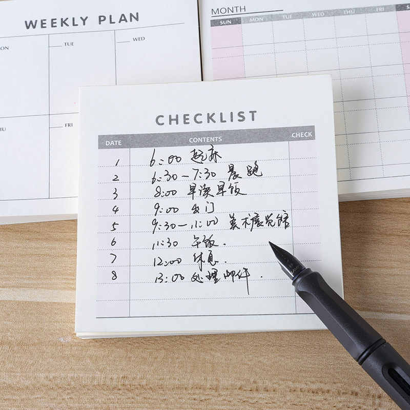 Cute Kawaii Weekly Monthly Work Planner Book Diary Agenda Dokibook For Kids School Supplies