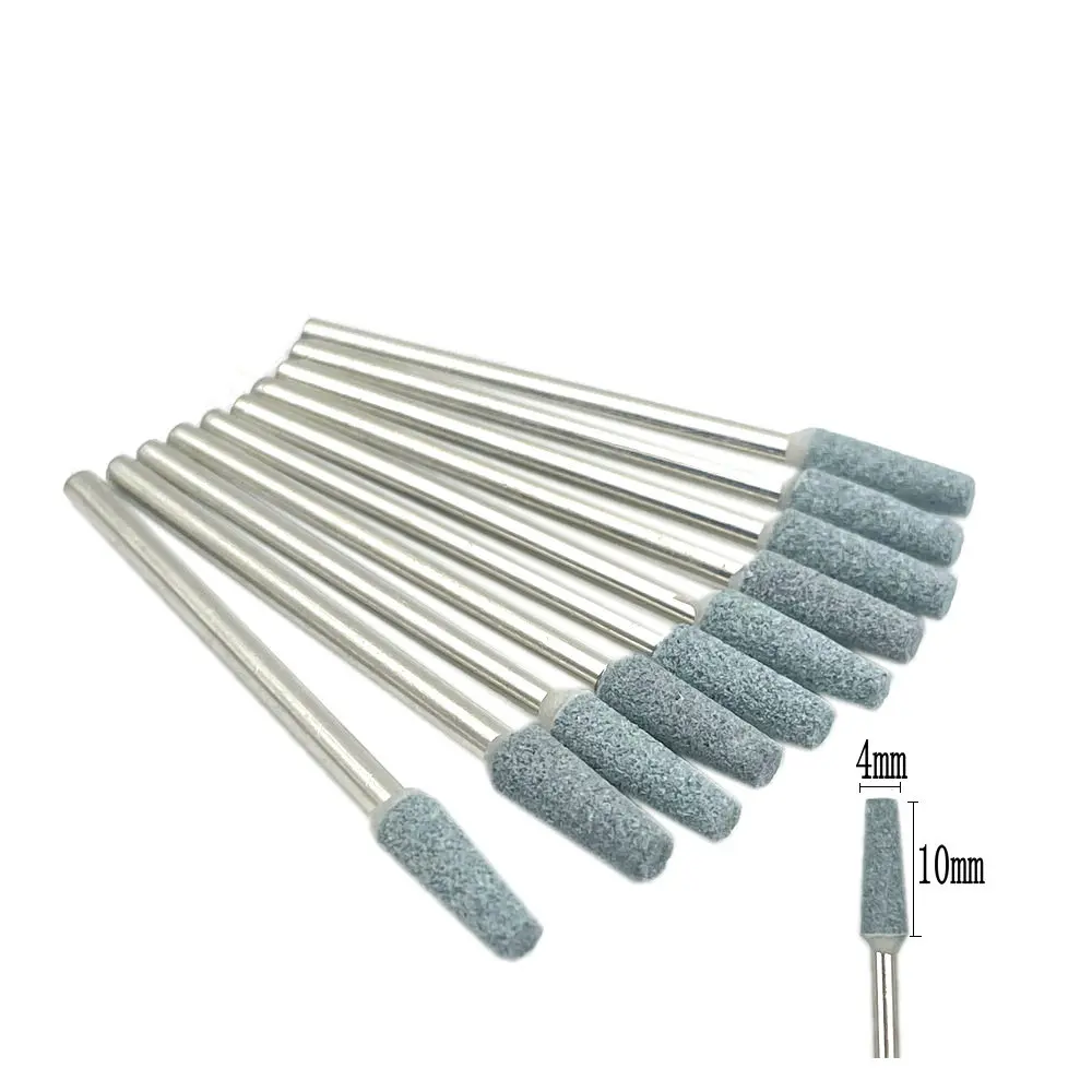10pcs/set Dental Stone Grinder Polisher Burs 2.35mm Shank For Contouring Shaping Porcelain Dental Rotary Stone Polisher: black