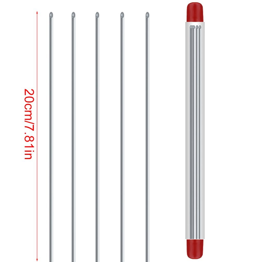 5 sztuk szybkie dżdżownica zaczepianie igły szpilki ze stali nierdzewnej narzędzia połowowe haczyki na przynętę bez ucieczki 20cm hak igły Dropshipping