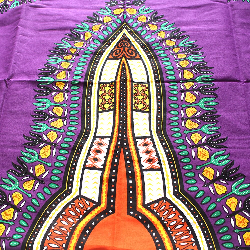 Nyeste 100%  bomull afrikansk dashiki mønster trykt lilla farge africa ankara stoff