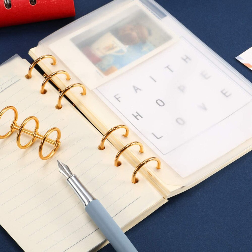 6pcs Loose-leaf Notebook Coils Binding Coils Writing Notebook Ring Binder