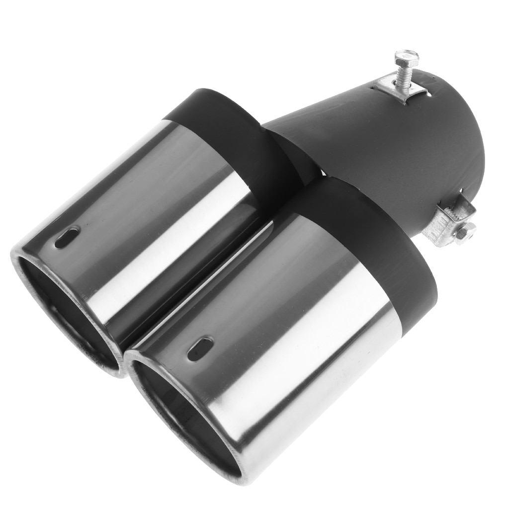 thumbnail image 2 of AUXITO Stainless Steel Exhaust Tip | Silver Chrome Muffler Pipe Finisher | 6cm Inlet 14.2cm Length 2 of 4
