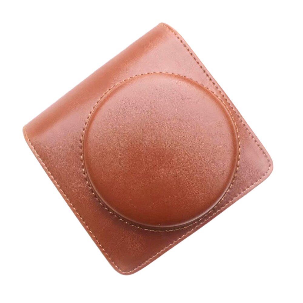 For fujifilm instax square  sq1 kameraveske 5 farger vintage pu lærveske skulderrem veske bære deksel beskyttelse: Kaffe