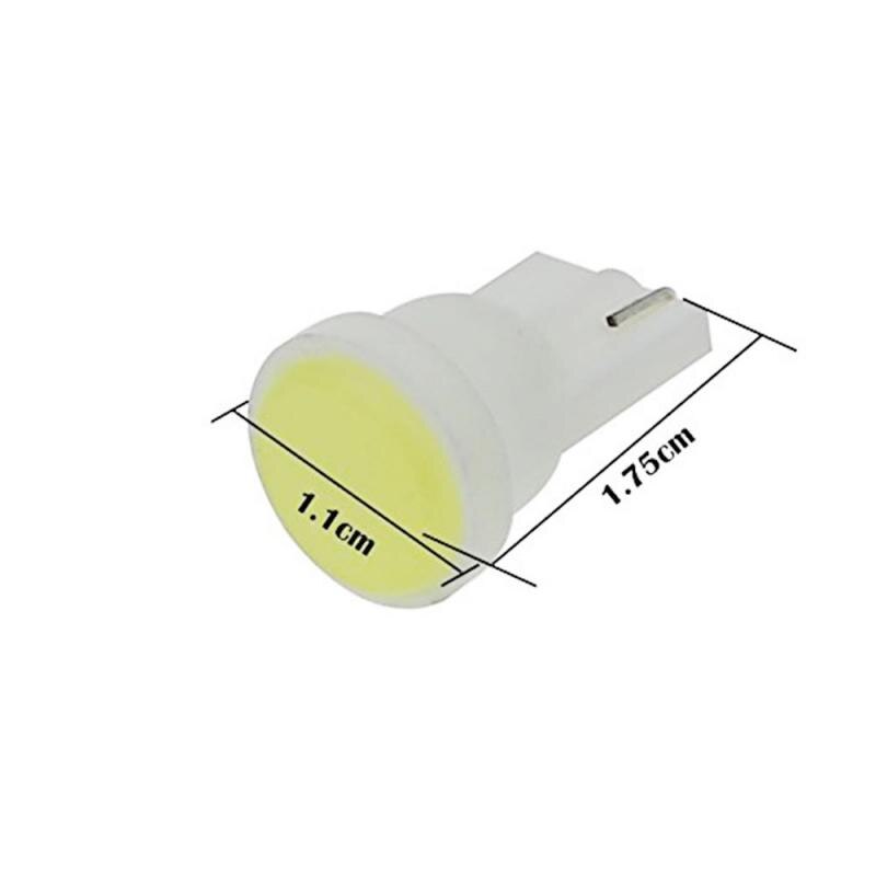 10-Pack Warm White E10 LED Bulbs - 12V DC For Car Dashboard & Interior Lights (3000K, 50LM)
