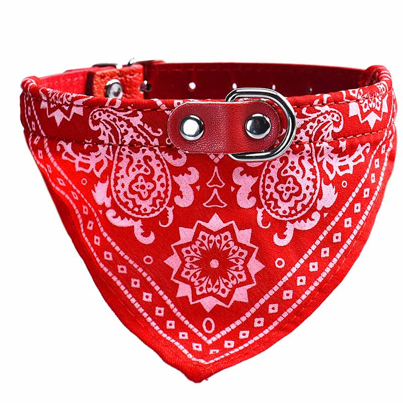 Verstelbare Pet Dog Puppy Cat Sjaal Bandana Kraag Halsdoek Voor Hond Perro Chien Dla Psa Hond Honden Cani Psy # #: Red M