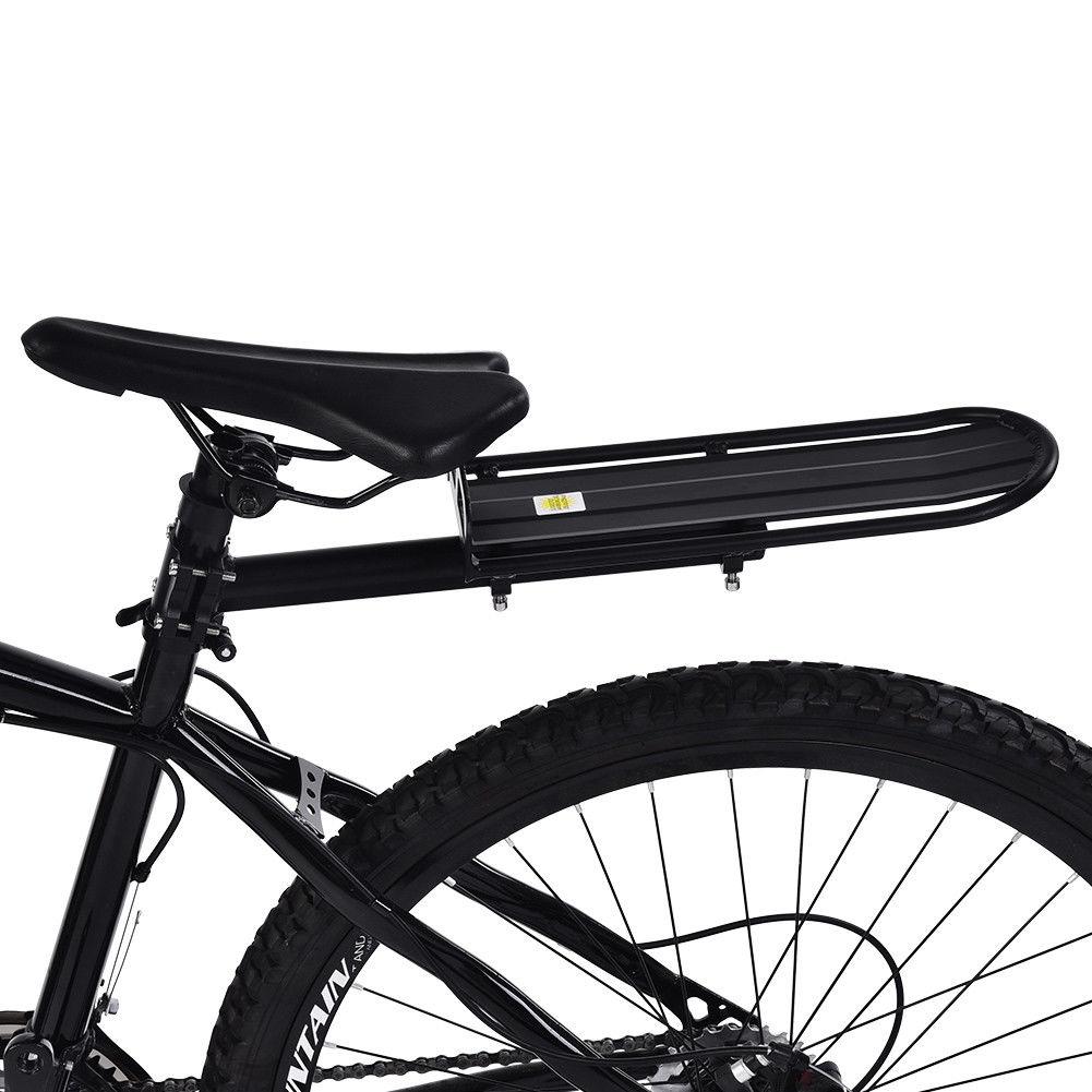Sykkel bakre hylle mtb sykkel flat uttrekkbar holder aluminiumslegeringsstativ sykkelrygg bakseteholder brakett ramme bagasjeholder