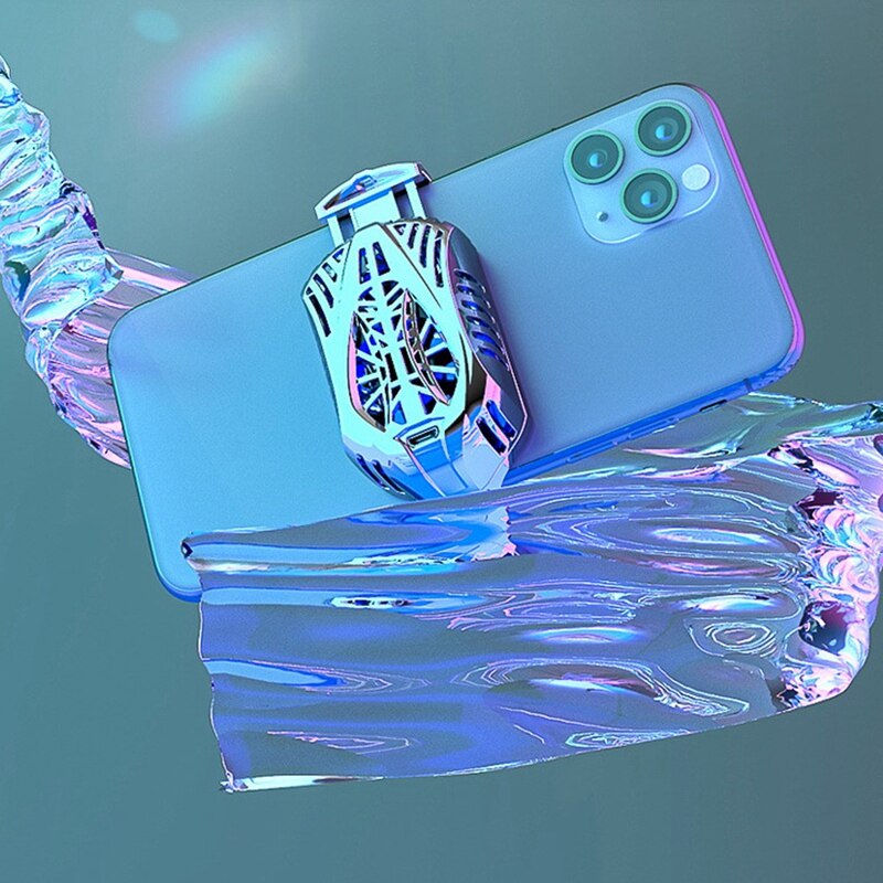 Nowy-telefon komórkowy Cooler telefon komórkowy wentylator szybkie chłodzenie do grania w gry i oglądania filmów dla 5-7.5 Cal telefonów komórkowych