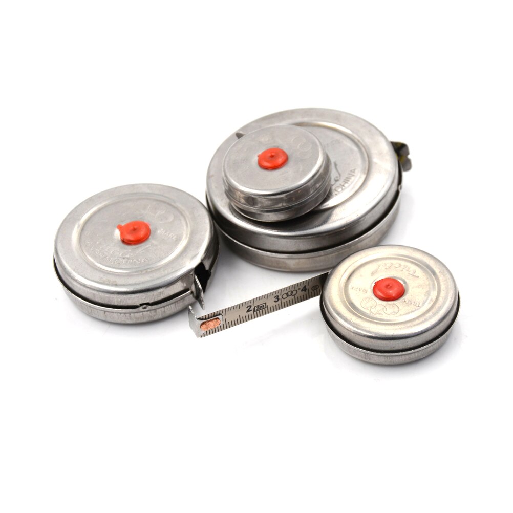 Mini cinta retráctil de 1m y 2m para hogar, fábrica, oficina, cinta métrica de carpintería de acero inoxidable