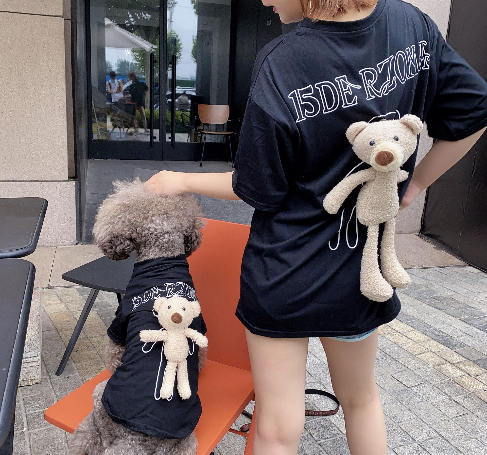 Verkoop Ins Trendy Huisdier Kleding T-shirts Honden Katten Huisdier En Eigenaar Bijpassende Kleding Vechten Teddy Golden Retriever Kleding