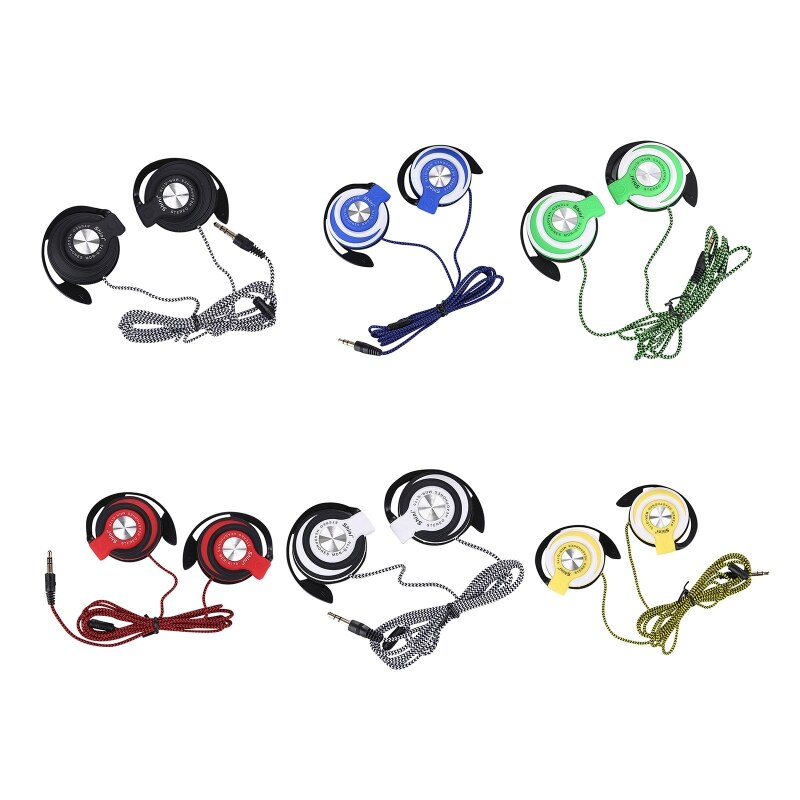 Uniwersalny wtyk 3.5mm przewodowy klip do gier sportowych na słuchawki Laptop MP3 słuchawki douszne do siłowni do treningów i ćwiczeń