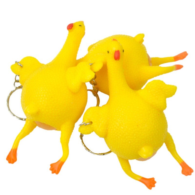 Anti Stress Novelty Funny Gadgets Toys Squeeze Chicken Egg Laying Chickens Party Prank Joke Toys Decompression Fun Toys