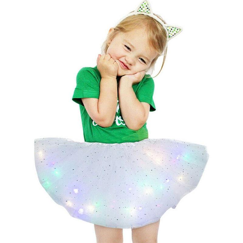 Kerst kinder lichtgevende tutu rok met rok licht buste led tutu rok lichtgevende mesh  h6 a 6