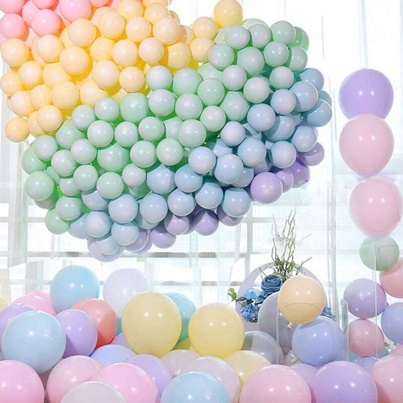 100 Stks/partij 10 Inch Macaron Latex Ballonnen Diy Candy Ballon Voor Baby Shower Feest Bruiloft Verjaardag Decoratie Hart Ballons