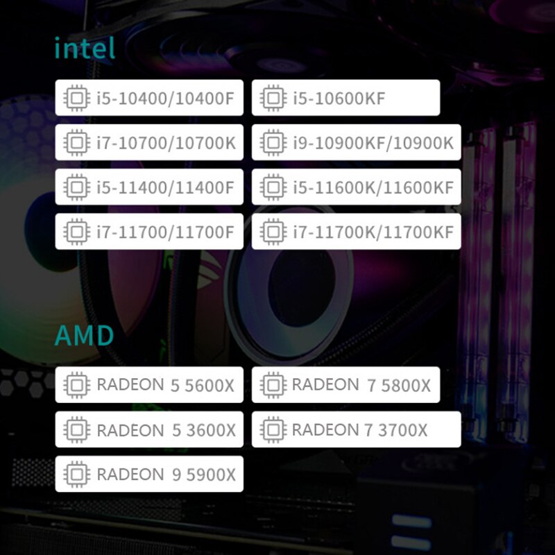 Water Cooling CPU Cooler computer RGB Water Cooler Heatsink Integrated CPU Cooling fan Radiator LGA 1151/AM3+/AM4
