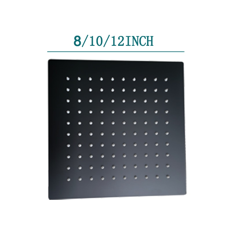Badkamer Overhead Muur Plafond Gemonteerde Douche-Arm Top Hoofd Douche Mat Zwart Neerslag Badkamer Grote Vierkante Ronde Ovale Ovale