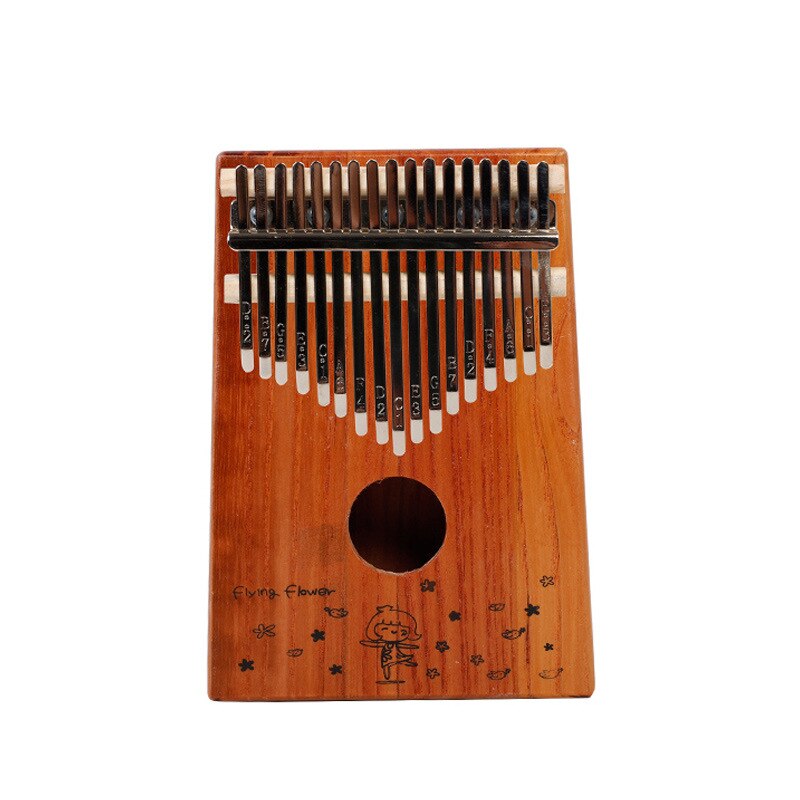 Kalimba 17 Keys Thumb Piano african calimba mbira Single Board High Mahogany Wood Made by for kids Keyboard instrument: brown