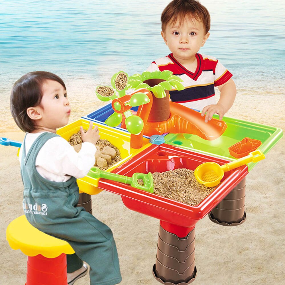 Zomer Baby Speelgoed Zand Water Spelen Strand Tafel Interactieve Strand Water Spelen Speelgoed Zand Dune Tool voor Kinderen Educatief Speelgoed