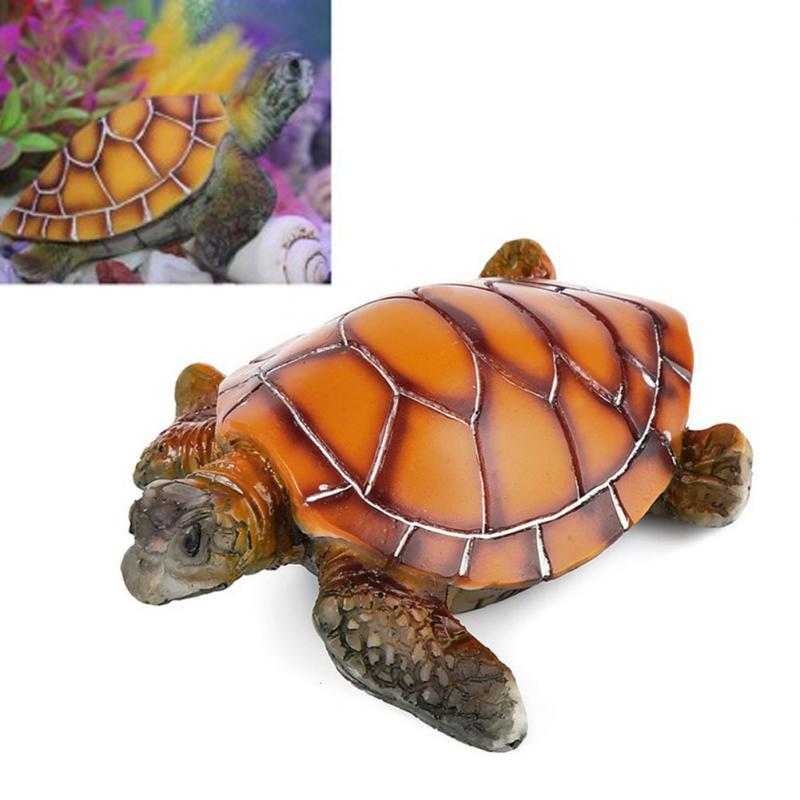Artificial Polyresin Aquatic Sea Turtle Tortoise Aquarium Ornament Fish Tank Decoration Turtle Decor Turtle Toys
