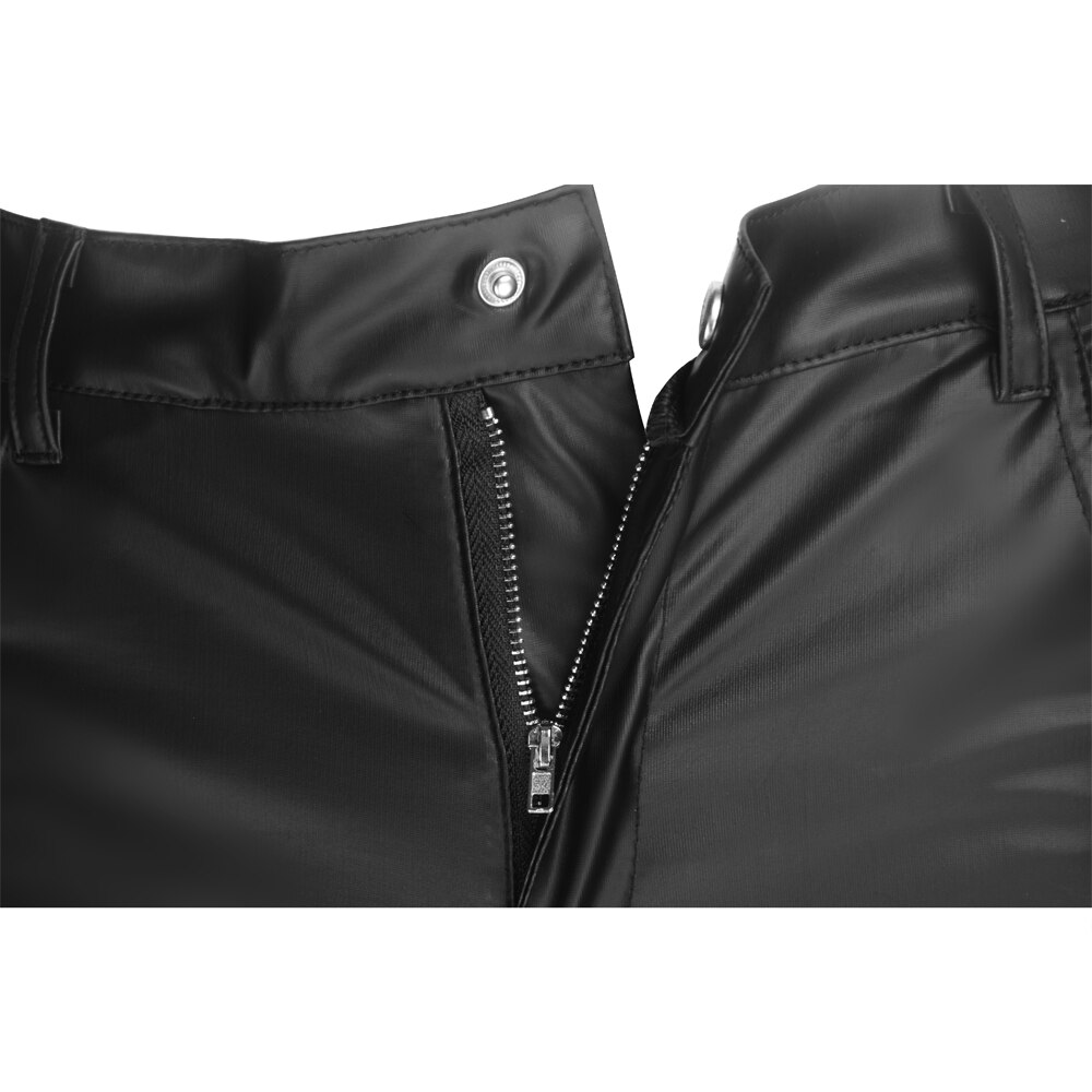 Calça masculina de couro slim, calça justa de moto, calça de couro masculina, calça de látex para motocicleta, calças masculinas para meninos