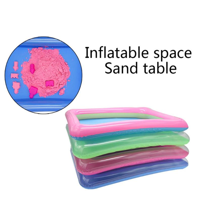 Kids Indoor Inflatable Sandbox Children Large Castle Sand Box Tray Form Table Toys Funny Baby Sand Game Paly Pneumatic Pallets