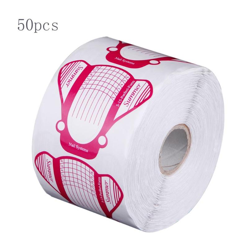 50pcs Nail Forms Supplies Tools Nail Extension Nail Form for Nails Art Acrylic UV Gel Extension Forms