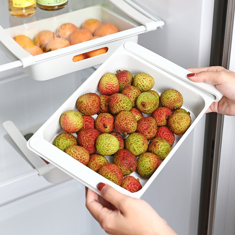 Refrigerator Storage BoxKitchen Egg Carton Refrigerator Crisper Multifunctional Food-grade Plastic Storage Box Kitchen Supplies