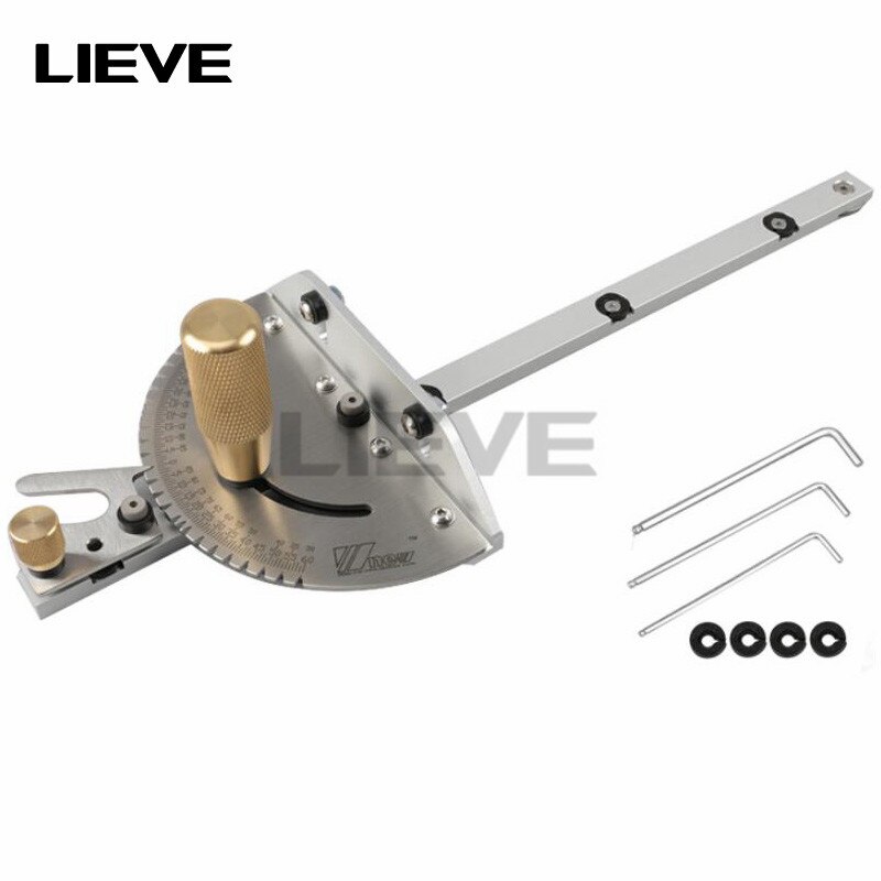Drillpro 0-90 Degree 450mm Angle Miter Gauge Sawing Assembly Ruler Woodworking Tool for Table Saw Router