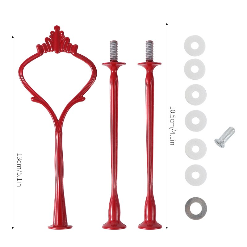 Vierkante Ronde Liefde Hartvormige Cake Drie-Layer Beugel Hars Lade Diy Siliconen Mal Coaster Epoxyhars Mal accessoires Kit: 5