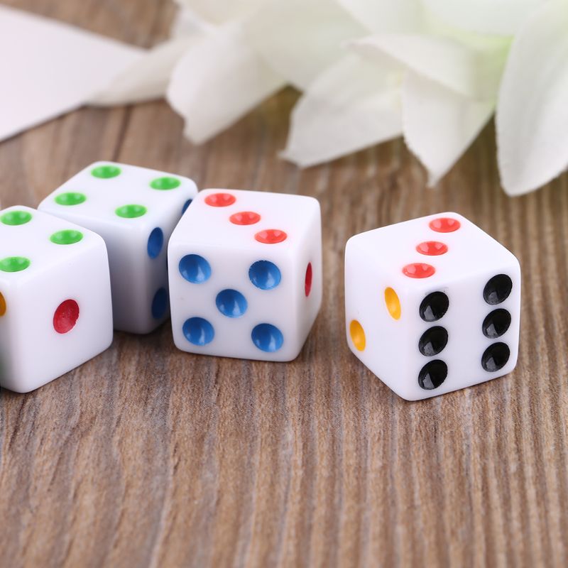10 Stks/set D6 Zes Zijdig Spot Dobbelstenen Vierkante Opaque Dices Rol Playing Game Voor Party
