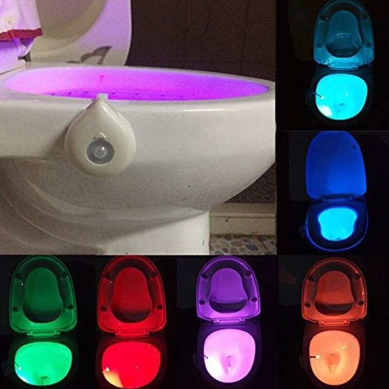 LED kleine nachtlicht 8 farbe 16 farbe wc Sensor licht hängenden körper wc Sensor deckel licht