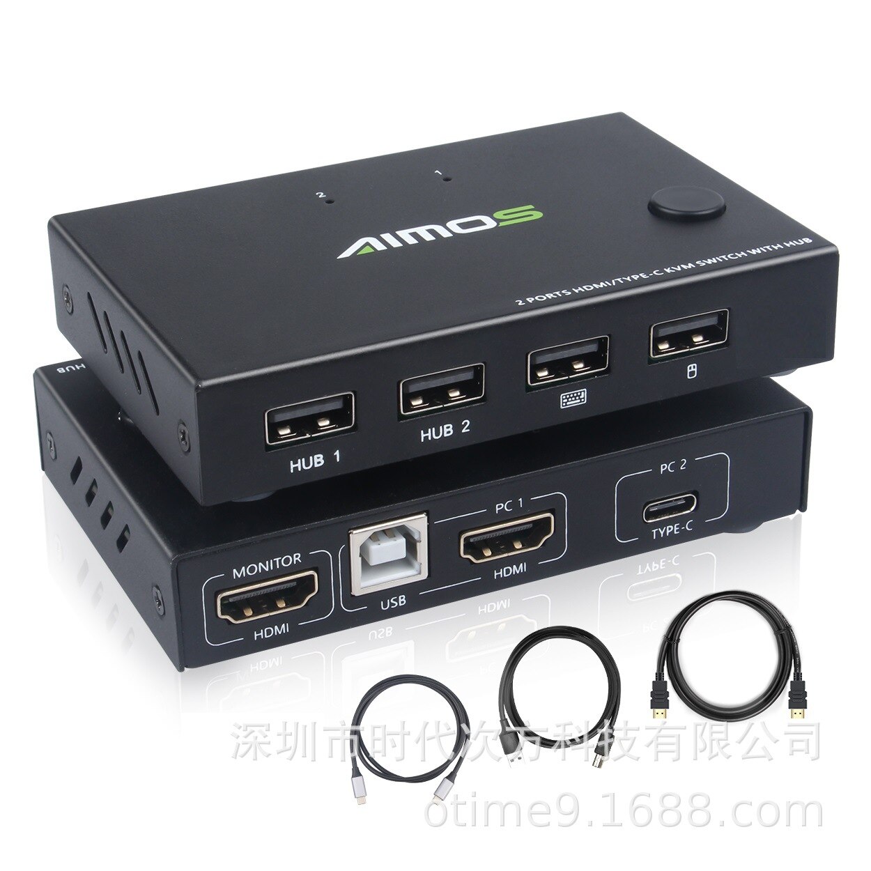 KVM Switcher 4K 2 in 1 out KVM Switcher Keyboard Mouse USB Shared Display Synchronization Controller USB KVM Switch