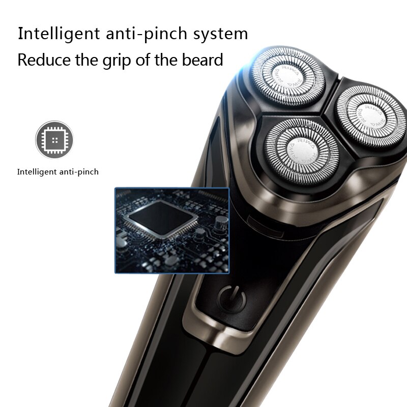 RIWA – rasoir électrique flottant 3D Rechargeable pour hommes, rasoir RA-5309 pour barbe et cheveux