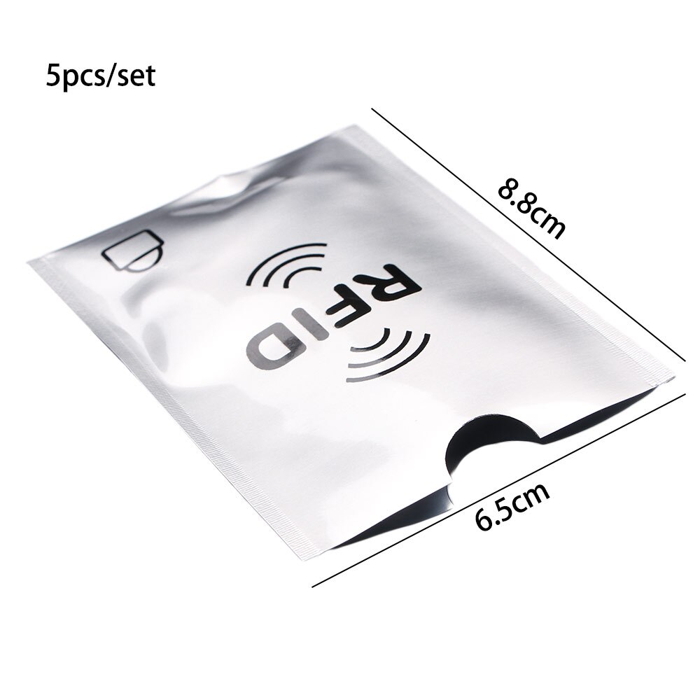 5Pcs Anti Theft for RFID Credit Card Protector Blocking Cardholder Sleeve Skin Case Covers Protection Bank Card Case