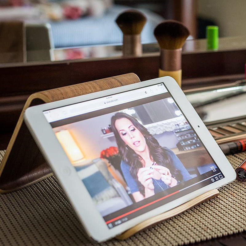 1pc universelle tablet-halter aus walnuss- und birkenholz für ipad, samsung, huawei und xiaomi tablets
