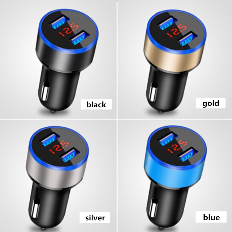 USB Car LED Phone Charger Auto Accessories For Ford Focus Kuga Fiesta Ecosport Mondeo Escape Explorer Edge Mustang Fusion
