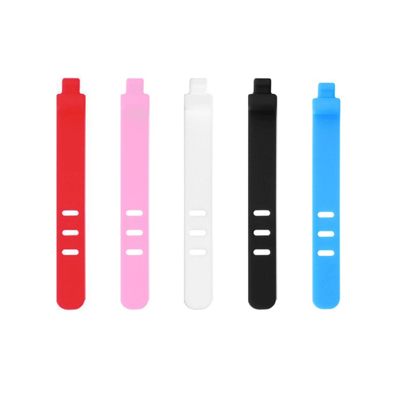 5pc reisetilbehør silikagelkabel oppruller øretelefonbeskytter usb-telefonholder tilbehørspakke arrangører