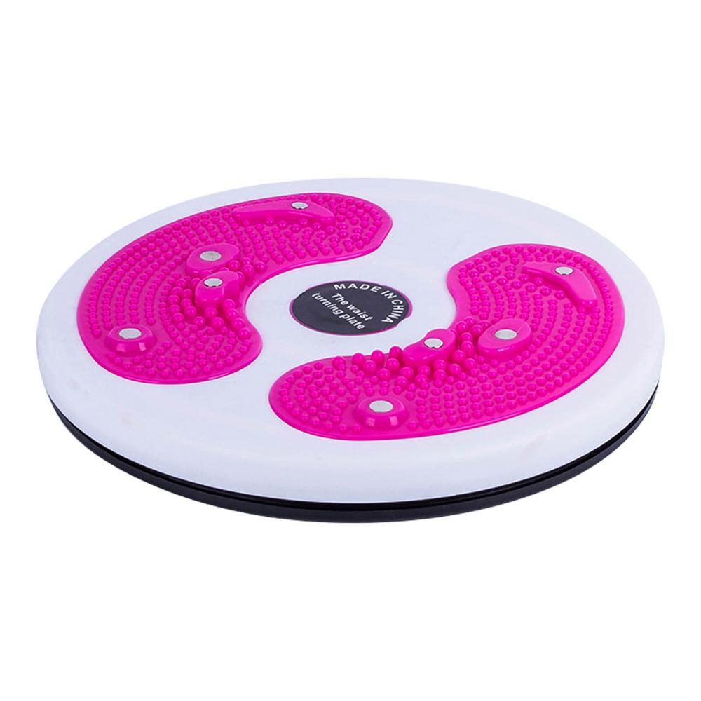 Multifunktionel slank talje maskine twist talje disk fitness magnetisk talje vride disk træning balance bord til hjemmet: Rose rød intet reb