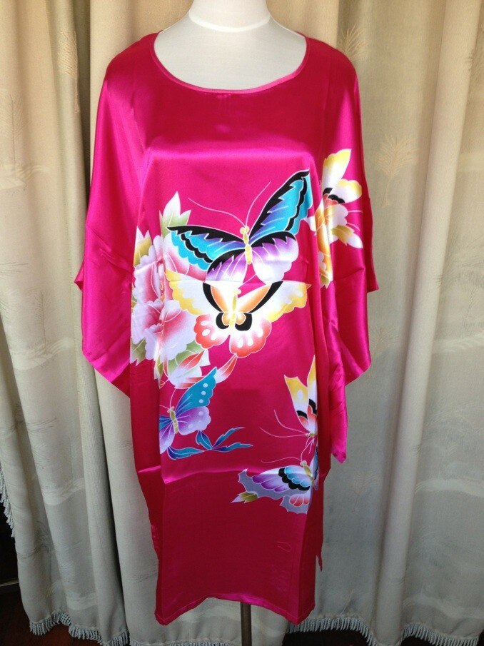 White Ladies Robe Summer Pajamas Chinese Women Rayon Sleepwear Kimono Bath Gown Nightgown Kaftan Yukata One Size M02