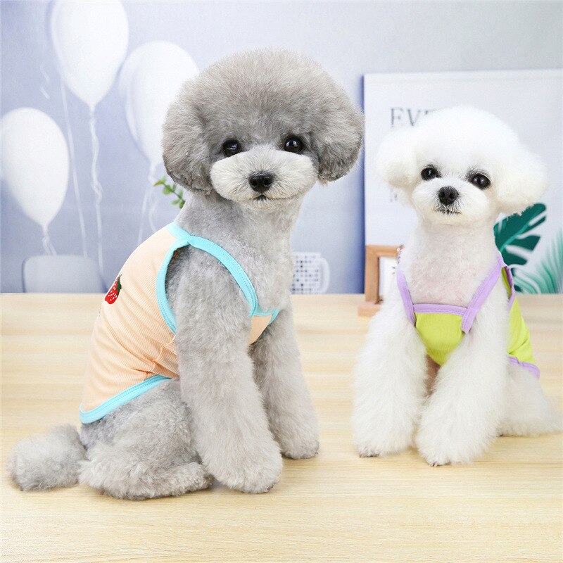 Summer Dog Clothes for Small Dogs French Bulldog Kawaii Luxury Cute Dog Clothes Vest Shirt Puppy Pomeranian Chihuahua