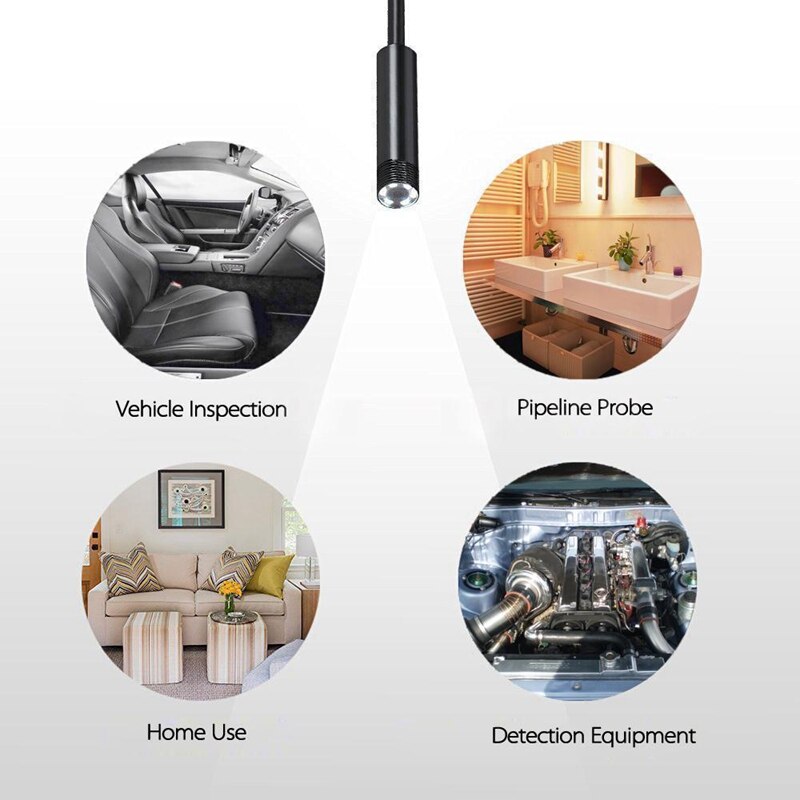 USB Car Endoscope Camera Diognostic Tool Soft Cable Inspection IP Camera Android System 5.5mm Endoscope Car Camera