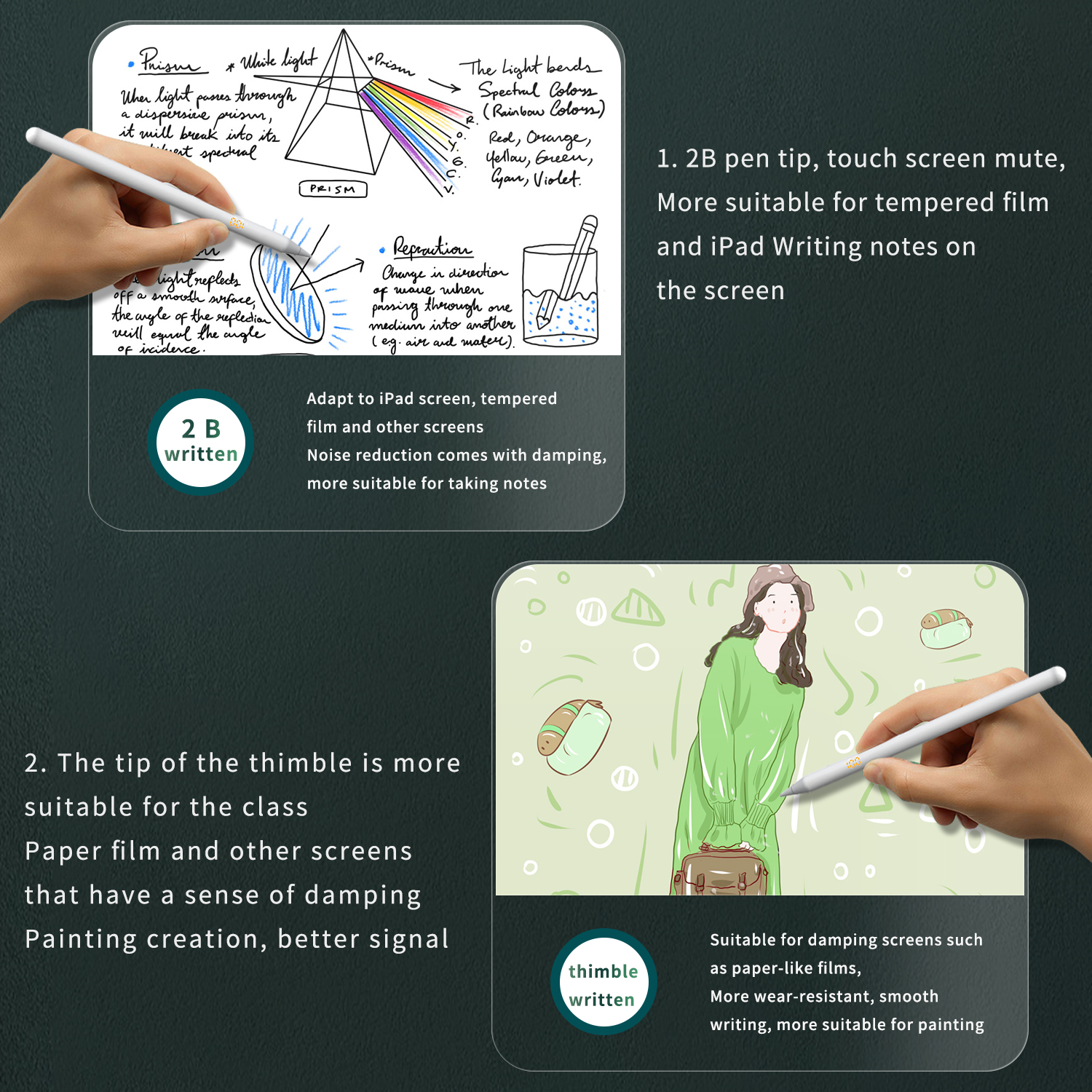 Digital Power Display Stylus Pen for iPad 10.2 Pro 11 12.9 Air 4 with Tilt，for Apple Pencil 2 1 iPad Pen