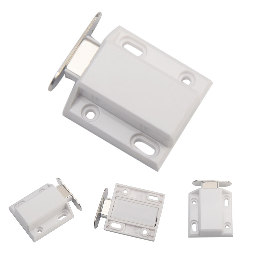 2 Pack Short Black Magnetic Push To Open Latch For Drawer Cabinet Door Catch