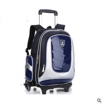 PU School Trolley backpack bag for boys kids wheeled Backpack for School Trolley bag On wheels for kids School Rolling Backpack