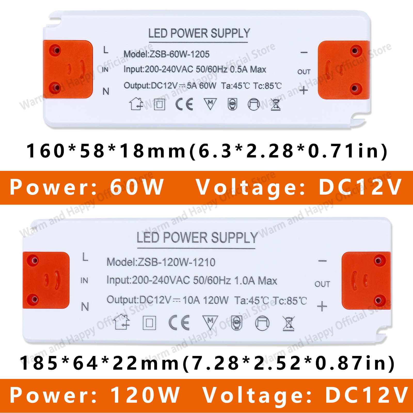 Driver voor Leds 12 Volt Voeding 12 W 18 W 24 W 36 W 60 W 120 W 220 V Led Lamp Lichtslingers Driver Verlichting Transformator