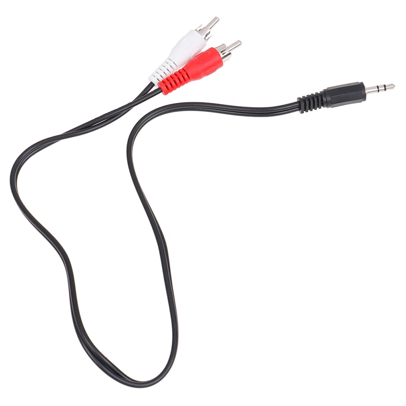 0.5m 3.5mm jack para 2 cabos de áudio rca 3.5 macho para rca macho banhado a ouro cabo coaxial aux para o amplificador de dvd da tevê do portátil