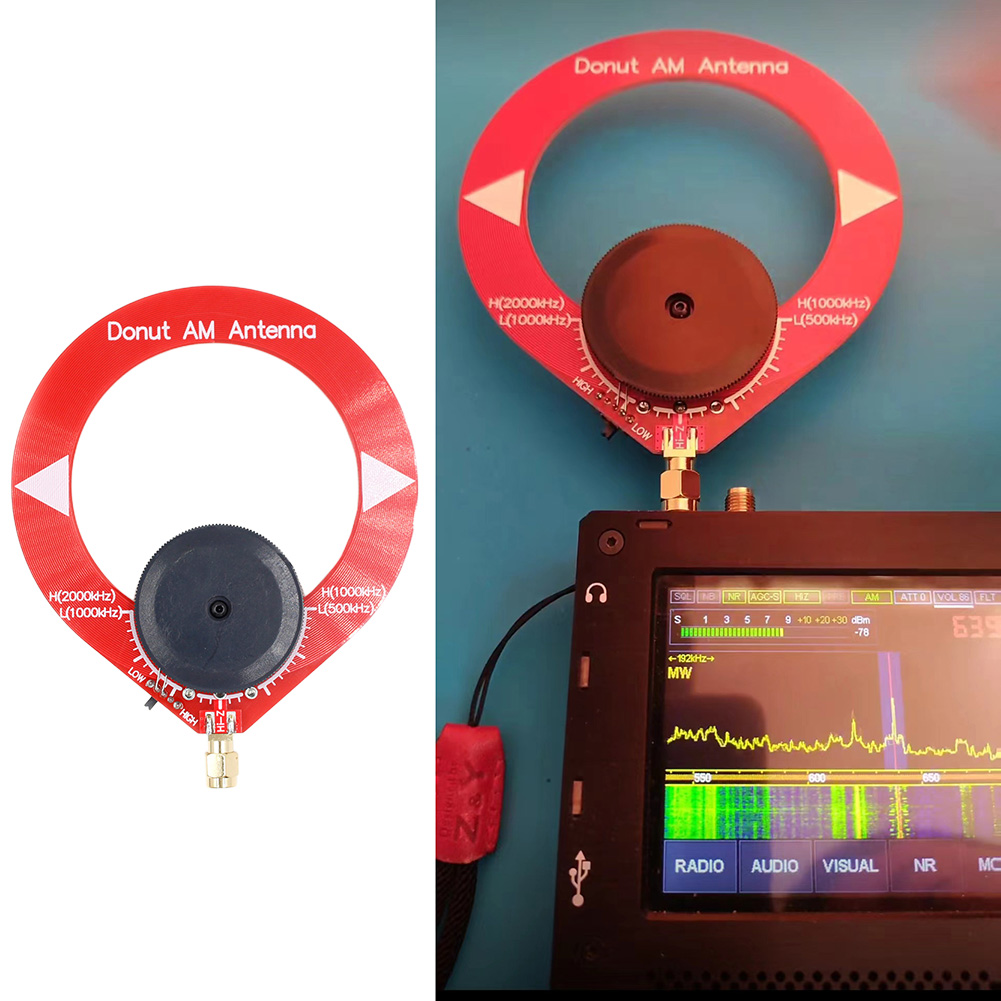 Circular Antenna AM MW/SW Donut Antenna 4MHz-24MHz 500kHz-2000kHz Doughnut Medium Short Wave Antenna Portable No Burrs for Radio