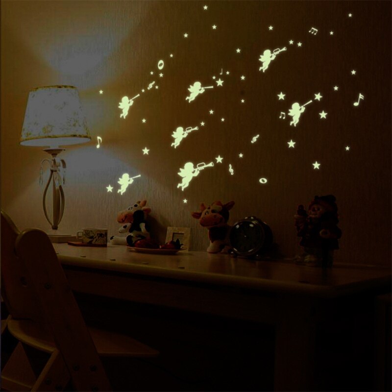 Luminous Stickers In The Dark, Luminous Little Angel DIY Murals G88E