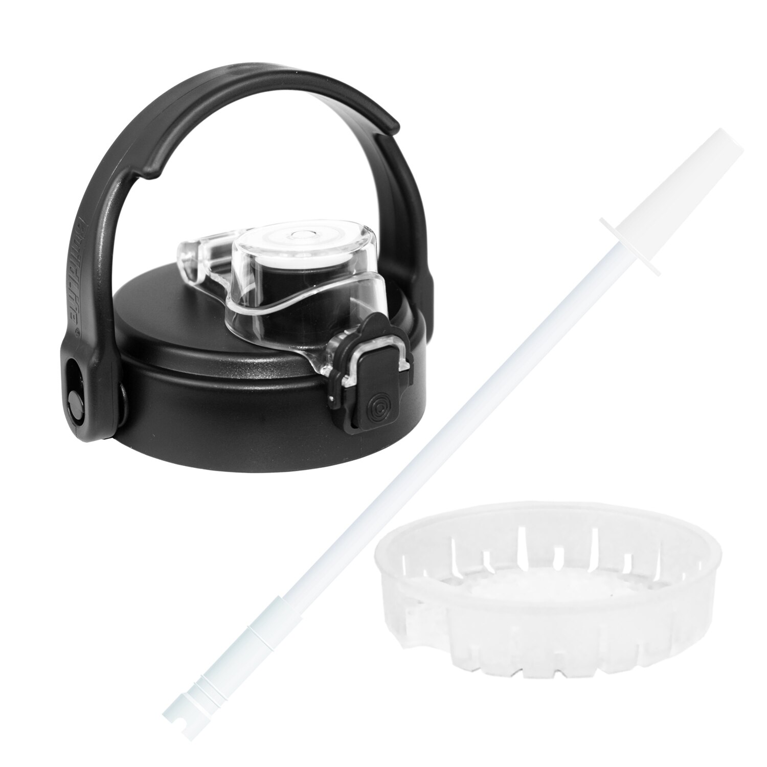 Quifit – couvercle de bouteille d&#39;eau avec paille, pour 2l 3,8 l 2,5 l 3,78 l: Black