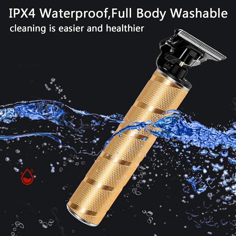 Outliner Hair Clippers, T-Blade Cordless Hair Trimmer for Men Waterproof Grooming Kit